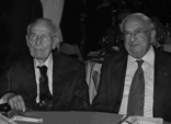 Israel’s fourth President, Prof. Ephraim Katzir (l), at 90, and Israel’s fifth President, Yitzhak Navon
